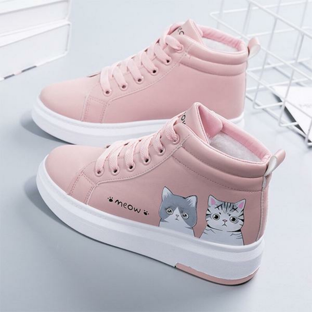 Tangnest Women High Top Sneakers Lace Up Vulcanize